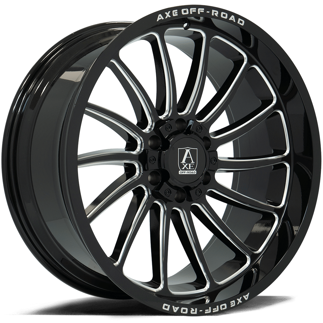 Axe Chronus 24×12 8×180 Black Milled – Top Notch Customs