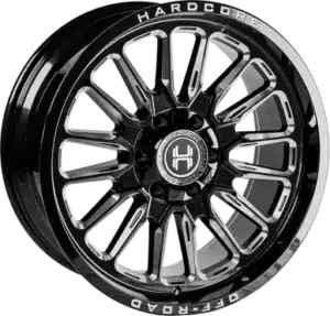8x6.5 Hardcore HC24 22x10 Black Milled