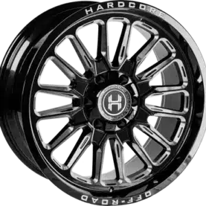8x6.5 Hardcore HC24 22x10 Black Milled