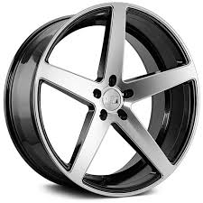 5x114.3 Axe ZX9 22x9 Black Machined Face