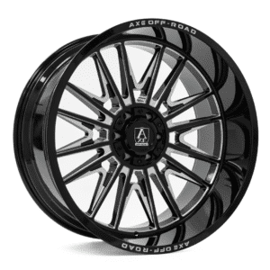 8x180 Axe Echo 22x10 Gloss Black Milled